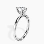Platinum Four Prong Solitaire 2mm Lab Diamond Ring standing product image one