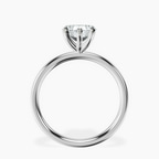 Platinum Four Prong Solitaire 2mm Lab Diamond Ring side right image one