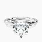 9ct White Gold Four Prong Solitaire 2mm Lab Diamond Ring front image