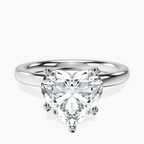 Platinum Four Prong Solitaire 2mm Lab Diamond Ring front image