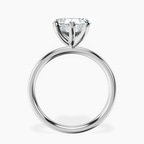 Platinum Four Prong Solitaire 2mm Lab Diamond Ring side right image one