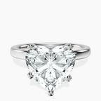 18kt White Gold Four Prong Solitaire 2mm Lab Diamond Ring front image