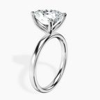 18kt White Gold Four Prong Solitaire 2mm Lab Diamond Ring standing product image one