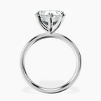 18kt White Gold Four Prong Solitaire 2mm Lab Diamond Ring side right image one