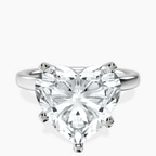 Platinum Four Prong Solitaire 2mm Lab Diamond Ring front image