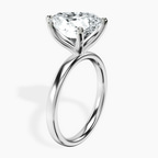 Platinum Four Prong Solitaire 2mm Lab Diamond Ring standing product image one