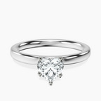 Platinum Four Prong Solitaire 2mm Lab Diamond Ring front image