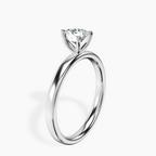 Platinum Four Prong Solitaire 2mm Lab Diamond Ring standing product image one