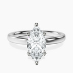 Platinum Four Prong Solitaire 2mm Lab Diamond Ring front image
