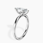 Platinum Four Prong Solitaire 2mm Lab Diamond Ring standing product image one