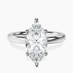 9ct White Gold Four Prong Solitaire 2mm Lab Diamond Ring front image