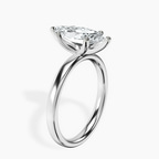 9ct White Gold Four Prong Solitaire 2mm Lab Diamond Ring standing product image one