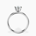 9ct White Gold Four Prong Solitaire 2mm Lab Diamond Ring side right image one