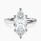 Platinum Four Prong Solitaire 2mm Lab Diamond Ring front image