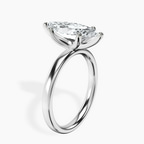 Platinum Four Prong Solitaire 2mm Lab Diamond Ring standing product image one