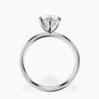 Platinum Four Prong Solitaire 2mm Lab Diamond Ring side right image one