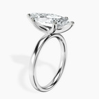 14kt White Gold Four Prong Solitaire 2mm Lab Diamond Ring standing product image one