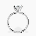 14kt White Gold Four Prong Solitaire 2mm Lab Diamond Ring side right image one
