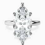 14kt White Gold Four Prong Solitaire 2mm Lab Diamond Ring front image
