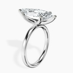 14kt White Gold Four Prong Solitaire 2mm Lab Diamond Ring standing product image one