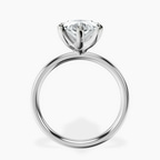 14kt White Gold Four Prong Solitaire 2mm Lab Diamond Ring side right image one