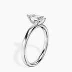 Platinum Four Prong Solitaire 2mm Lab Diamond Ring standing product image one