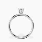 Platinum Four Prong Solitaire 2mm Lab Diamond Ring side right image one