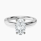 Platinum Four Prong Solitaire 2mm Lab Diamond Ring front image