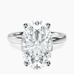 Platinum Four Prong Solitaire 2mm Lab Diamond Ring front image