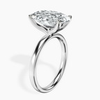 5.01 ct. oval Four Prong Ring in 10kt white gold standing product image one