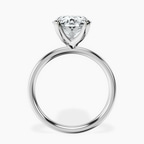 5.01 ct. oval Four Prong Ring in 10kt white gold side right image one