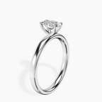 18kt White Gold Four Prong Solitaire 2mm Lab Diamond Ring standing product image one