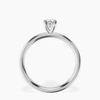18kt White Gold Four Prong Solitaire 2mm Lab Diamond Ring side right image one