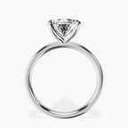 14kt White Gold Four Prong Solitaire 2mm Lab Diamond Ring side right image one