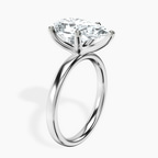 14kt White Gold Four Prong Solitaire 2mm Lab Diamond Ring standing product image one