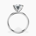 14kt White Gold Four Prong Solitaire 2mm Lab Diamond Ring side right image one