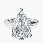 Platinum Four Prong Solitaire 2mm Lab Diamond Ring front image