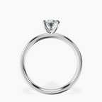 14kt White Gold Four Prong Solitaire 2mm Lab Diamond Ring side right image one