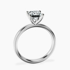 18kt White Gold Four Prong Solitaire 2mm Lab Diamond Ring side right image one