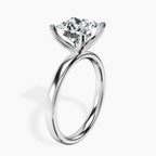 18kt White Gold Four Prong Solitaire 2mm Lab Diamond Ring standing product image one