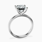 18kt White Gold Four Prong Solitaire 2mm Lab Diamond Ring side right image one