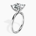 18kt White Gold Four Prong Solitaire 2mm Lab Diamond Ring standing product image one