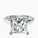 Platinum Four Prong Solitaire 2mm Lab Diamond Ring front image