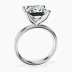 Platinum Four Prong Solitaire 2mm Lab Diamond Ring side right image one
