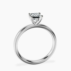 18kt White Gold Four Prong Solitaire 2mm Lab Diamond Ring side right image one