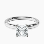 Platinum Four Prong Solitaire 2mm Lab Diamond Ring front image