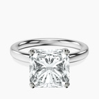 Platinum Four Prong Solitaire 2mm Lab Diamond Ring front image