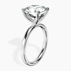18kt White Gold Four Prong Solitaire 2mm Lab Diamond Ring standing product image one