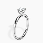 14kt White Gold Four Prong Solitaire 2mm Lab Diamond Ring standing product image one