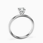 14kt White Gold Four Prong Solitaire 2mm Lab Diamond Ring side right image one